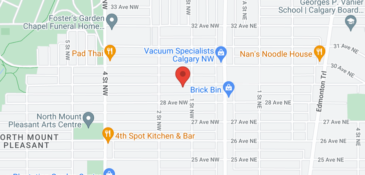 map of 211 29 Avenue NW
